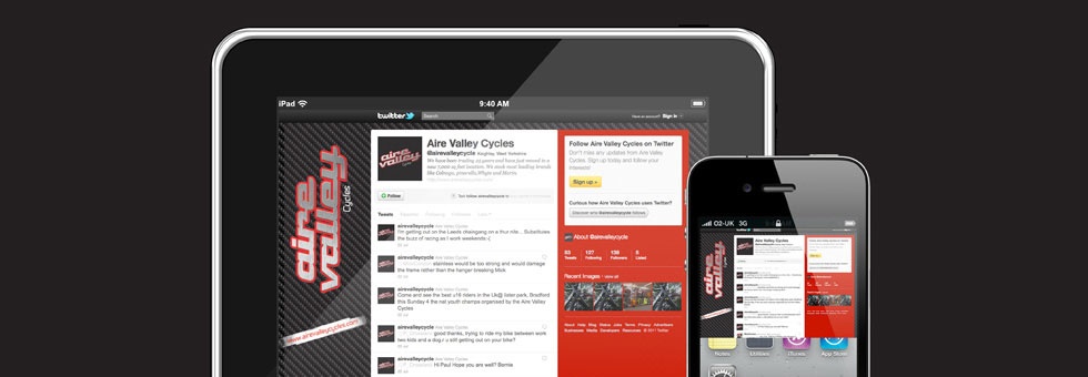 Twitter Identity Aire Valley Cycles